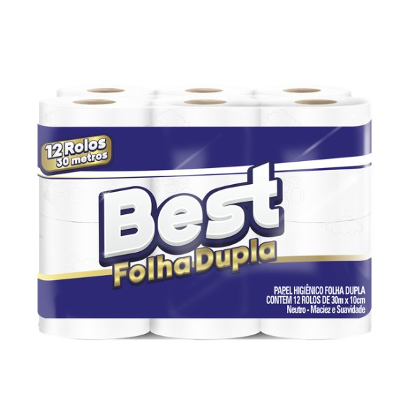 PAPEL HIG.BEST F.DUPLA NEUTRO PK12 (8×12)ROLOS 30M