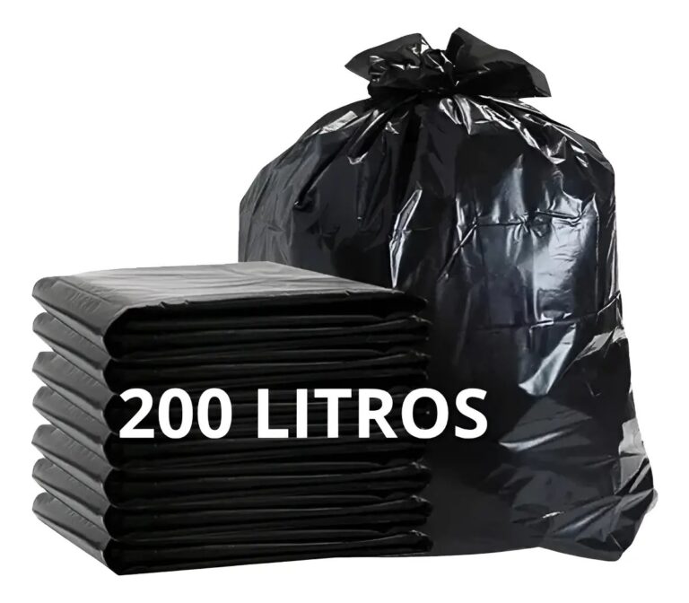 SACO PLASTICO 200 LITROS 90X120 – 0,10 PRETO