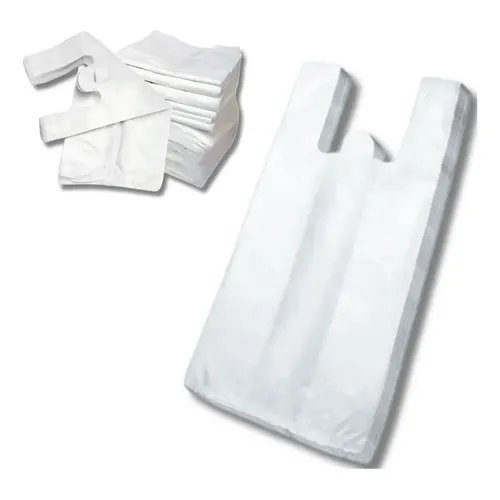 SACOLA CAMISETA VIRGEM PEAD LIGHT 30X40 BRANCA C/100